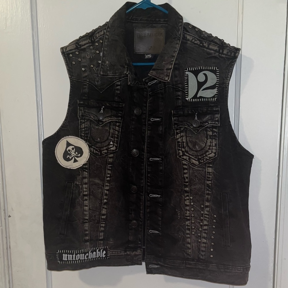 Denim true religion vest size:XL